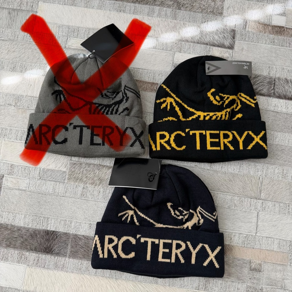Arc’teryx rolled up beanies